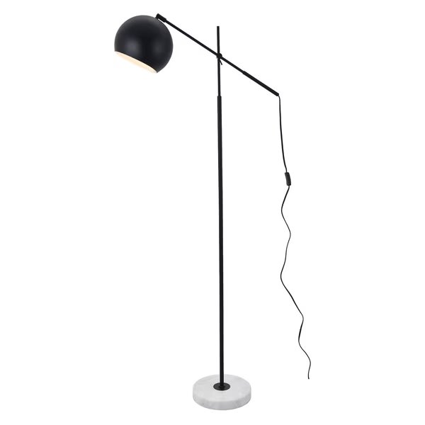 Aperture One Light Black Floor Lamp, Living District, Mfr#: LD4068F30BK
